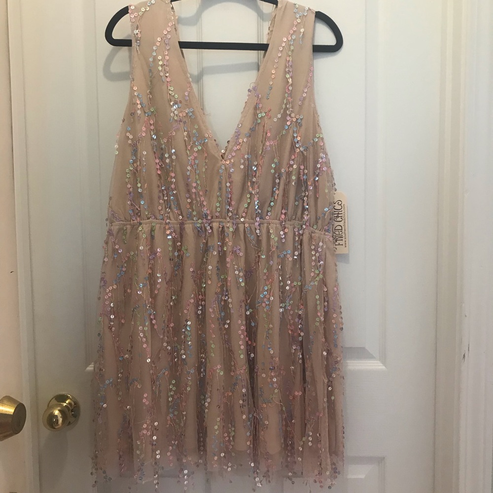 Fringe Sequin Party Dress